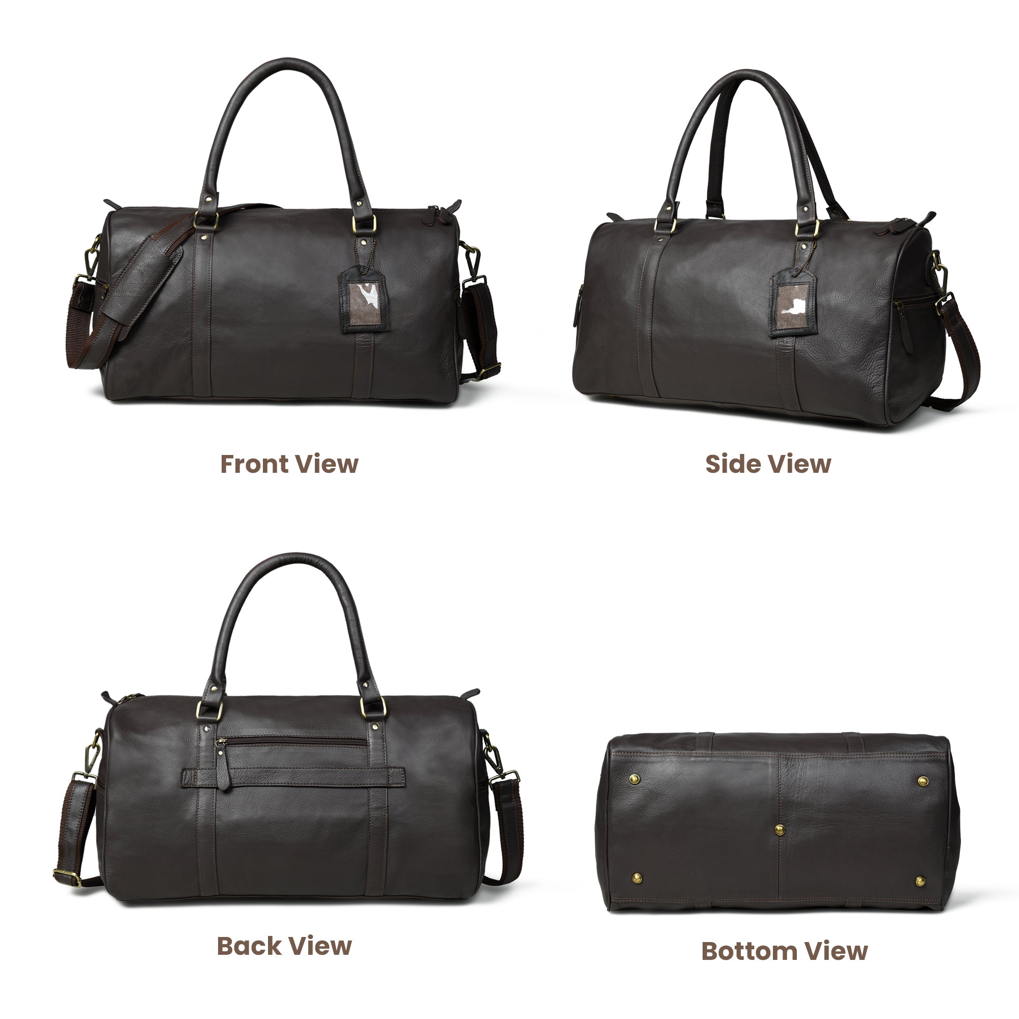 The Voyager Leather Travel Duffel - Brown Colour